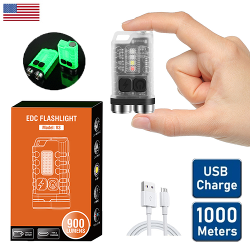 V3-V1 900 Lumen USB Typ-C Wiederaufladbare Mini Schlüsselanhänger EDC Taschenlampe Arbeitsleuchte - Bild 22 von 40