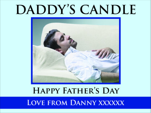 FOTO PERSONALIZADA Etiqueta de velas Feliz Día del Padre INSPIRADA EN YANKEE 167 - Imagen 3 de 8