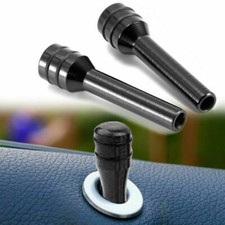 2x Aluminum Car Door Lock Knob Pull Pin Cover Vehicle Interior Accessories Black