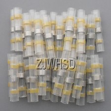 100pcs 12-10 AWG Solder Sleeve Heat Shrink Butt Wire Splice Connector Waterproof