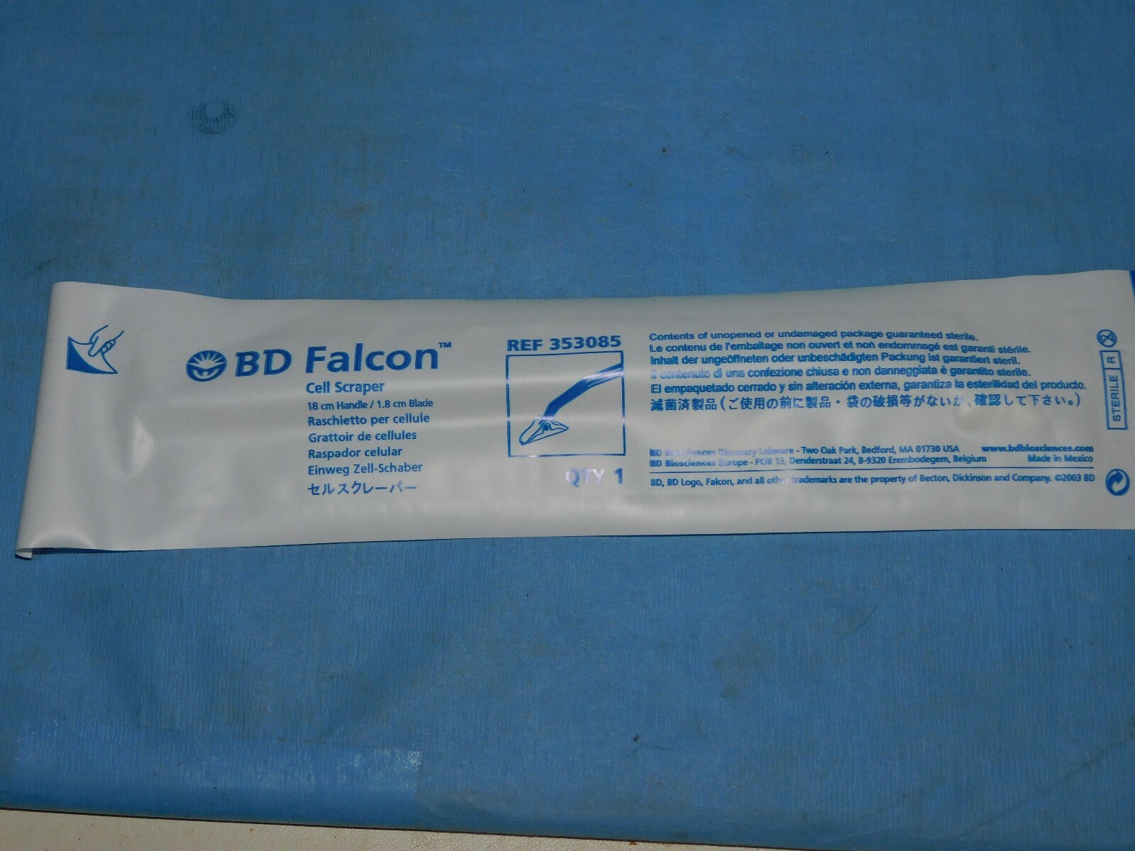 353085 CORNING BD FALCON Cell Scrapers, 18cm Handle, 1.8cm Blade, QTY