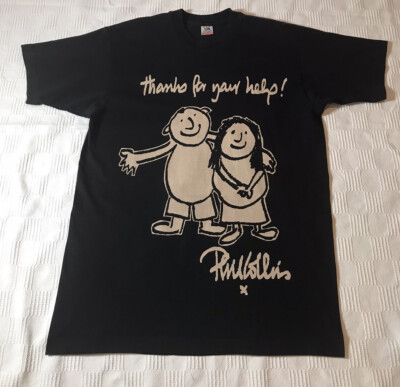 Vintage 90 s Phil Collins Concert Tour Volunteer T-Shirt Thanks For Your Help XL