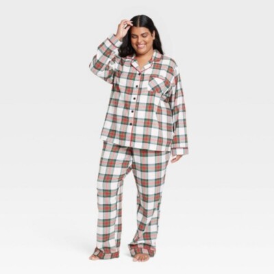 Pajamas Sets Target Plus Size Pajamas Target Cream Red TARTAN