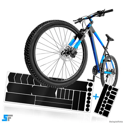 Fahrrad Schutzfolie Aufkleber Mountainbike e-Bike Motorrad - schwarz matt
