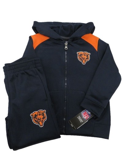 Reebok Chicago Bears NFL Pullover Jacket Windbreaker Hooded Navy