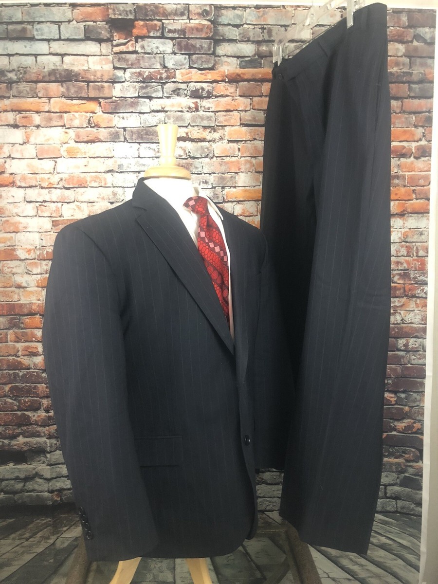 Brooks Brothers 346 Stretch 2-Piece Suit Navy Blue 43 Regular 38