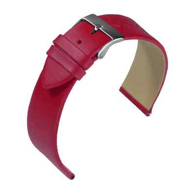 Uhrenarmband Nappa Rindsleder Rot von Eulit - 12, 14, 16, 18, 20 mm