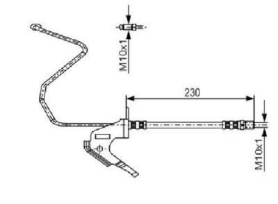 Original BOSCH Bremsschlauch 1 987 481 161 für Opel