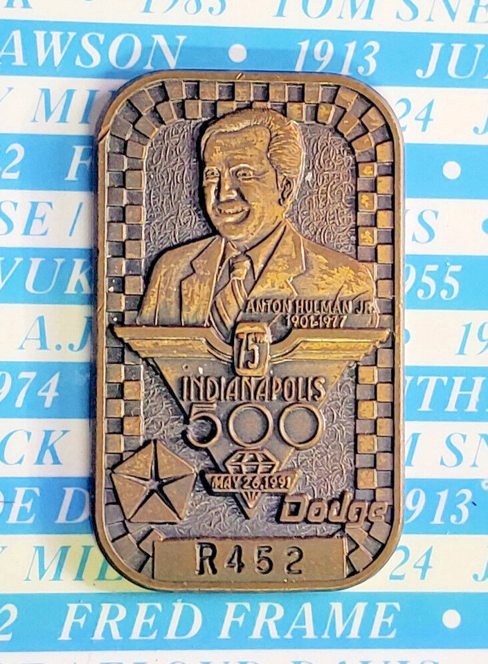 1991 Indy 500 BRONZE Badge R452 w/BUC 15 IMS PAMPHLET RICK MEARS WINS! eBay