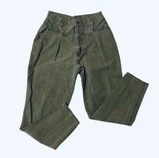 Gitano Jeans 1980s Womens Size 16 Black Denim Vintage Leg Mom High Rise Pleated