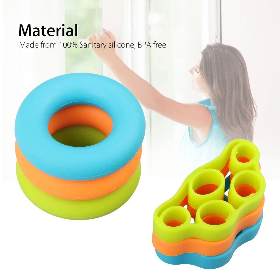 6x Faixa de Resistência Treinador de Mão Fortalecedor de Pulso Antebraço Aperto Treinador - Imagem 3 de 4