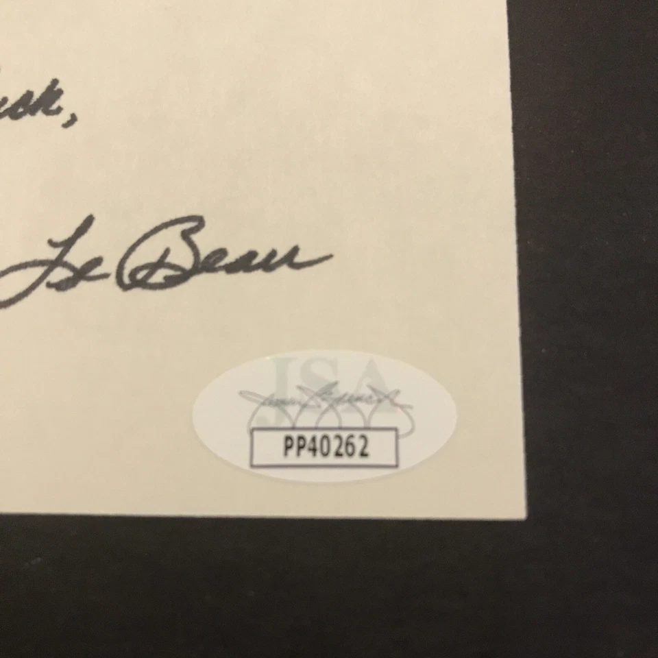 Dick Lebeau Signed Index Card NFL Football Detroit Lions JSA CERTIFIED AUTOGRAPH - Image 3 of 4