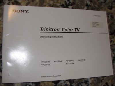 Sony Trinitron Color TV Operating Instructions model #: KV-32S66