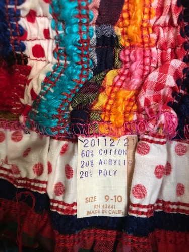 LADIES LONG ALL SEASONS SKIRT Multi Color Stripes Cotton Med - Picture 5 of 5