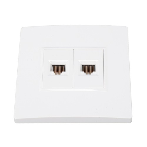 2 Port Cat 6 Ethernet Wall Plate Removable Female to Female Ethernet - Afbeelding 3 van 12