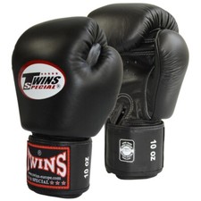 TWINS Boxhandschuhe Leder schwarz | Hochwerti...