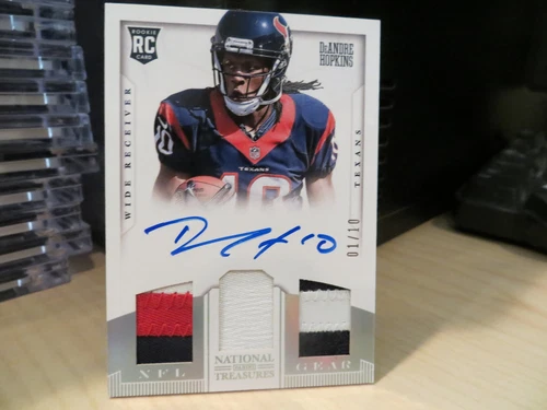 National Treasures Gear Rookie Autograph Jersey Texans DeAndre Hopkins 1/10 2013