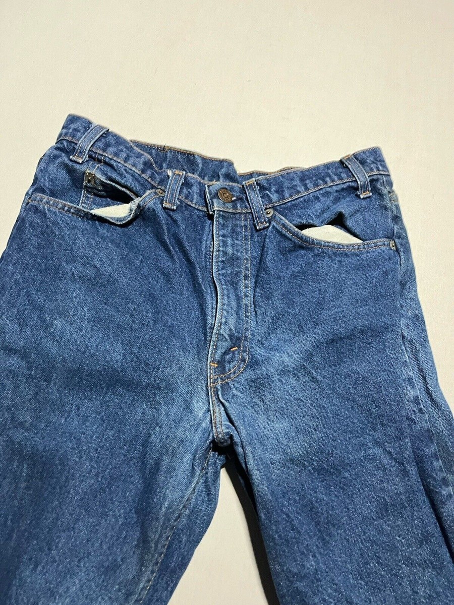 VTG Levi's Blue Dark Wash 517 Orange Tab Bootcut Denim Jeans 32x31