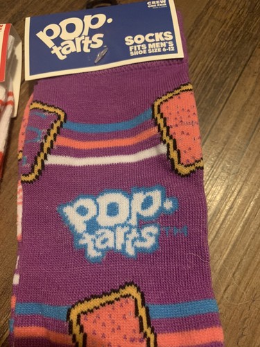 NEW Odd Sox Pop Tarts Purple & Red Jello Crazy Funny Novelty Crew Socks Set Of 2 - 第 5/6 張圖片