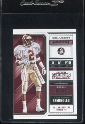 2018 PANINI CONTENDERS DRAFT PICKS #30 DEION SANDERS FLORIDA STATE