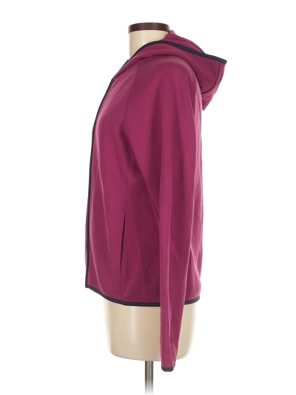 Uniqlo Women Red Zip Up Hoodie M thumbnail 4