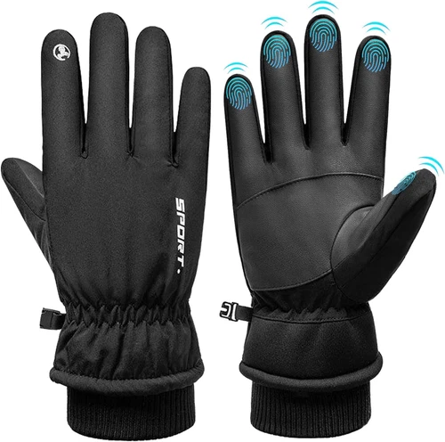 Winter Handschuhe Herren Fahrrad Thermo Wasserdicht Outdoor Touchscreen Handschu