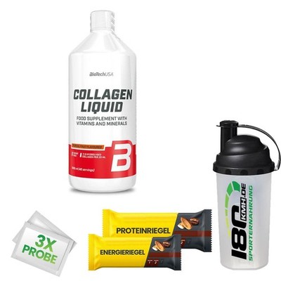 (23,80EUR/L) Biotech USA Collagen Liquid 1000ml Flasche + Bonus