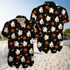 Pooh Ghost Halloween Hawaii Shirt Short Winnie The Pooh Horror Movie Disn