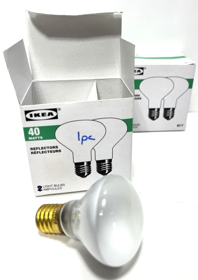 IKEA 5pc 40W Reflector LED Bulbs E17 Candelabra Base One Box Missing 1 Bulb - Image 3 of 4