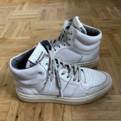 Blackstone YL50 Kayla High Top Sneaker Leder weiß/grau EU 37 US 6,5