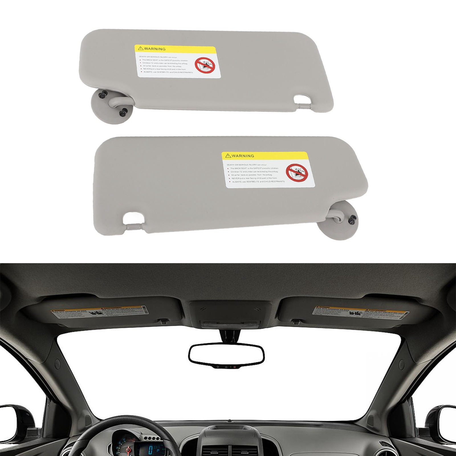 1 Pair Sun Visor Left Right Sun Visor With Mirror Replacement For Aveo 201