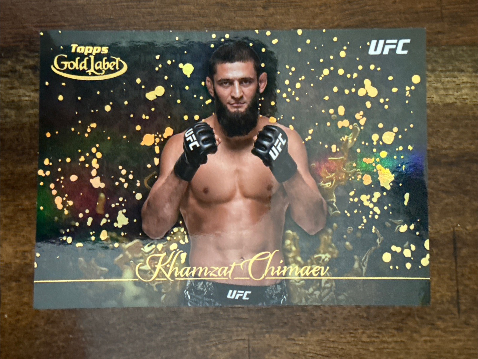 KHAMZAT CHIMAEV 2024 Topps Gold Label Gold Splatter SSP Case Hit #GSP-20