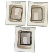 For Apple Watch iWatch Set Of 3 White Screen Protector Case Cover