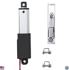 1.2 Inch 1.2" Stroke Micro Linear Actuator 12V 42.2lbs/188N Speed 0.2"/sec with