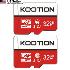 KOOTION 32GB Micro SD Card 2-Pack Class 10 SDHC x2, White, Red