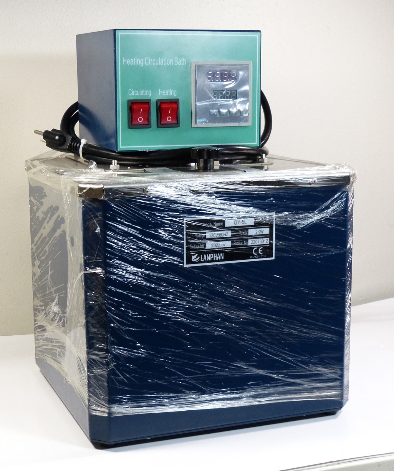 NEW Lanphan GY-5 L Circulating Oil Bath 12L High Temp Recirculating Water Bath