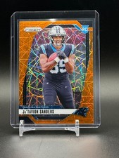 2024 Panini Prizm Football JaTavion Sanders Orange Laser RC Panthers