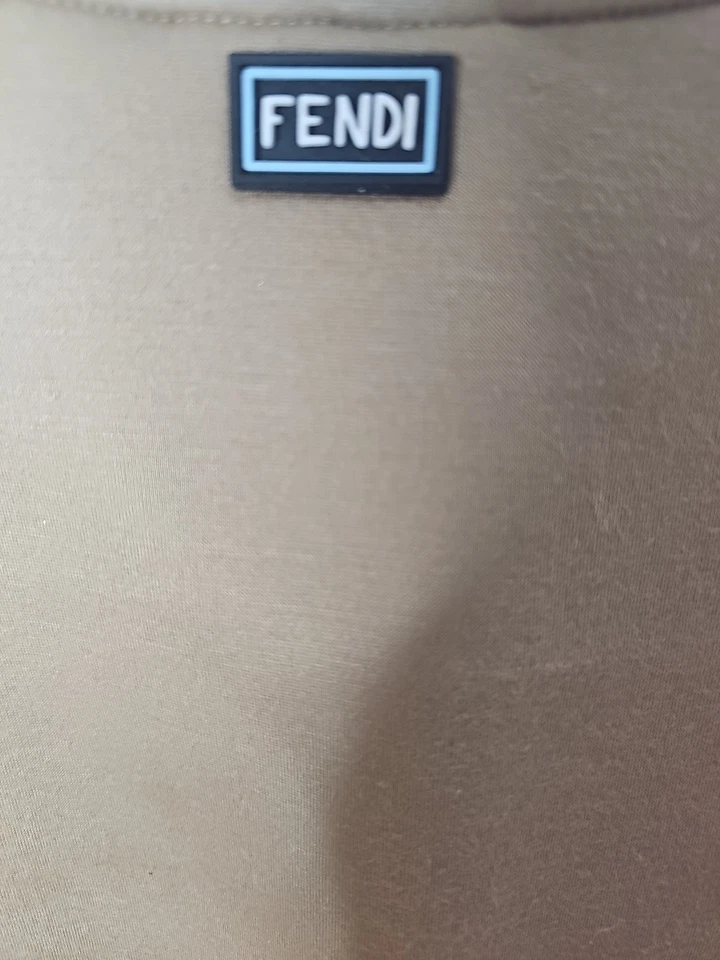 FENDI sweater Lost In Music Rubber Inlay With Quilted Mixed Fabric Age 7. Beige - Image 3 of 4