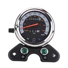 Motorcycle Speedometer, Universal Motorcycle Dual Odometer Speedometer Meter