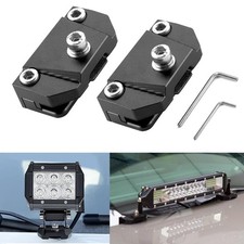 Ditch Light Brackets Hood Mount - 2PCS Universal LED Light Bar Mounting Brack...