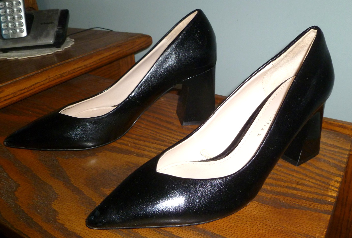 Zara Basic Collection-Pointed Black Sculptured Bl… - image 2