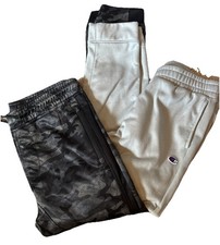 Burnside Champion Gray Jogger Sweatpants Boys 14-16 Large Pockets Drawstring