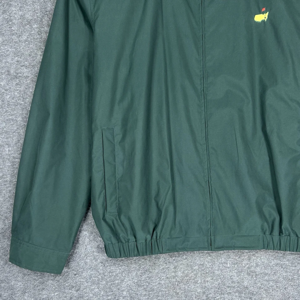 VTG Masters Collection Jacket Mens Large Green Full Zip Bi-Swing Chin Strap Golf - Image 4 of 4