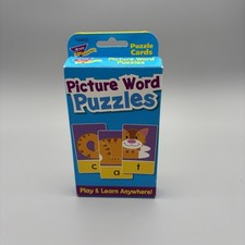 Trend Enterprises Picture Word Puzzles Three Letter Puzzle Cards T-24012