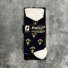 NEW Mens Footjoy ProDry CREW Solid Golf Socks 1 PAIR Size 7-12 Nautical Anchor