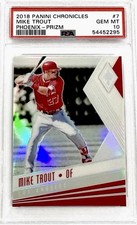 2018 Panini Chronicles #7 Mike Trout Phoenix PSA 10 Gem Mint Holo SILVER Prizm