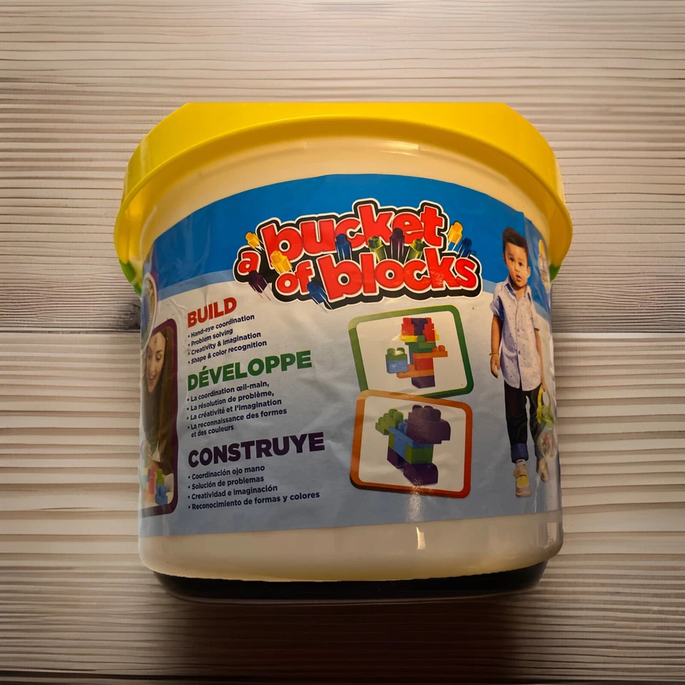 AMLOID,KIDS @ WORK,BUCKET OF BLOCKS,20 BIG BUILDING BLOCKS,6 COLORS,KIDS 1+, NEW - Image 3 of 3