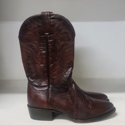 Dan Post Winston Lizard Western Boot Brown (LEFT 9D / RIGHT 9EW)