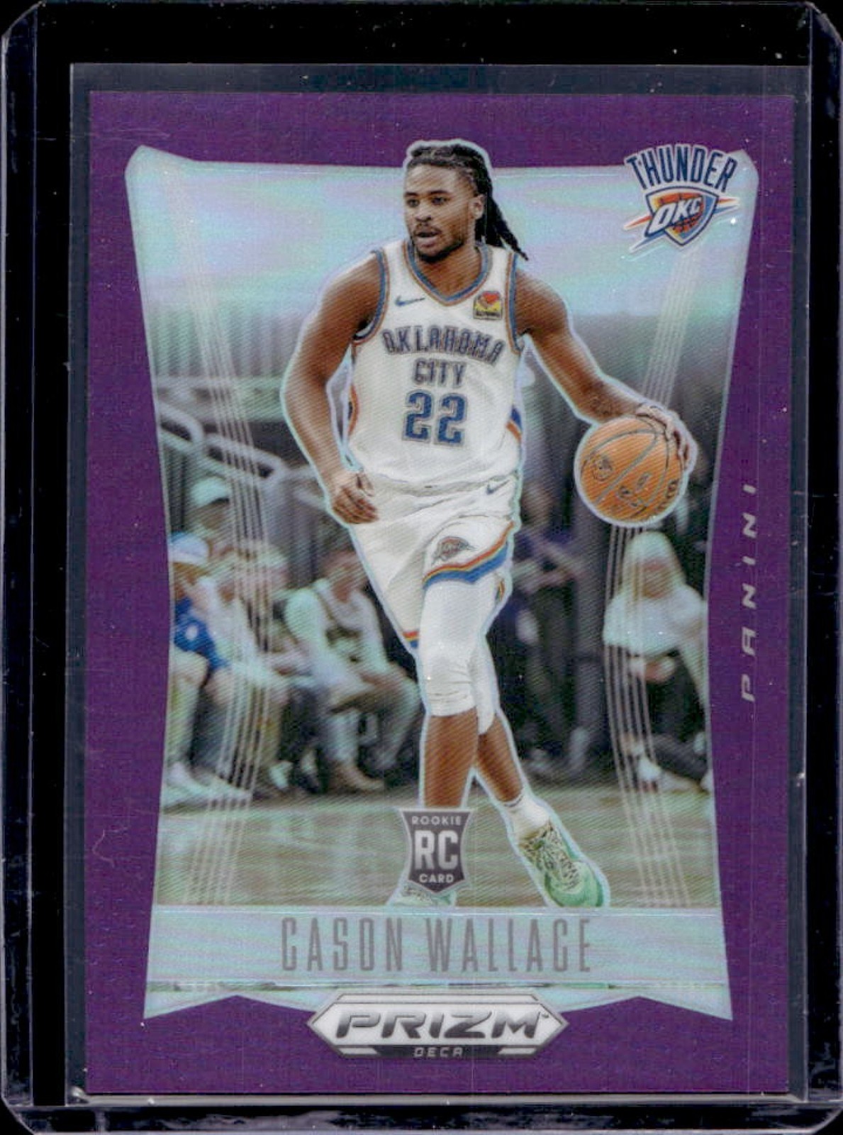 2023-24 Prizm Deca Cason Wallace RC Purple Rookie #46/99 Thunder