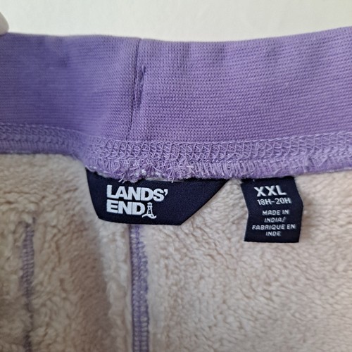 NWT Land's End Sherpa Fleece Lined Jogger Sweatpants Winter Purple Girls - XXL H - Picture 6 of 9